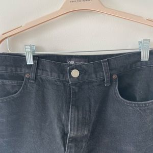Zara Wide Leg Black/Grey Jeans sz 10 worn once